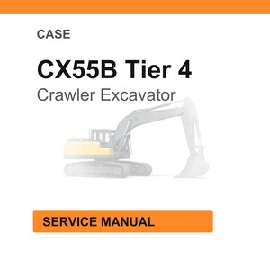 Case Construction CX55B Tier 4 bandgrävmaskin servicemanual PDF bild 1