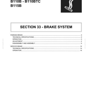 New Holland B90b, B90blr, B100b, B100blr, B100btc, B110b, B110BTC, B115B Backhoe Loader Service Repair Workshop Manual | PDF Download image 8