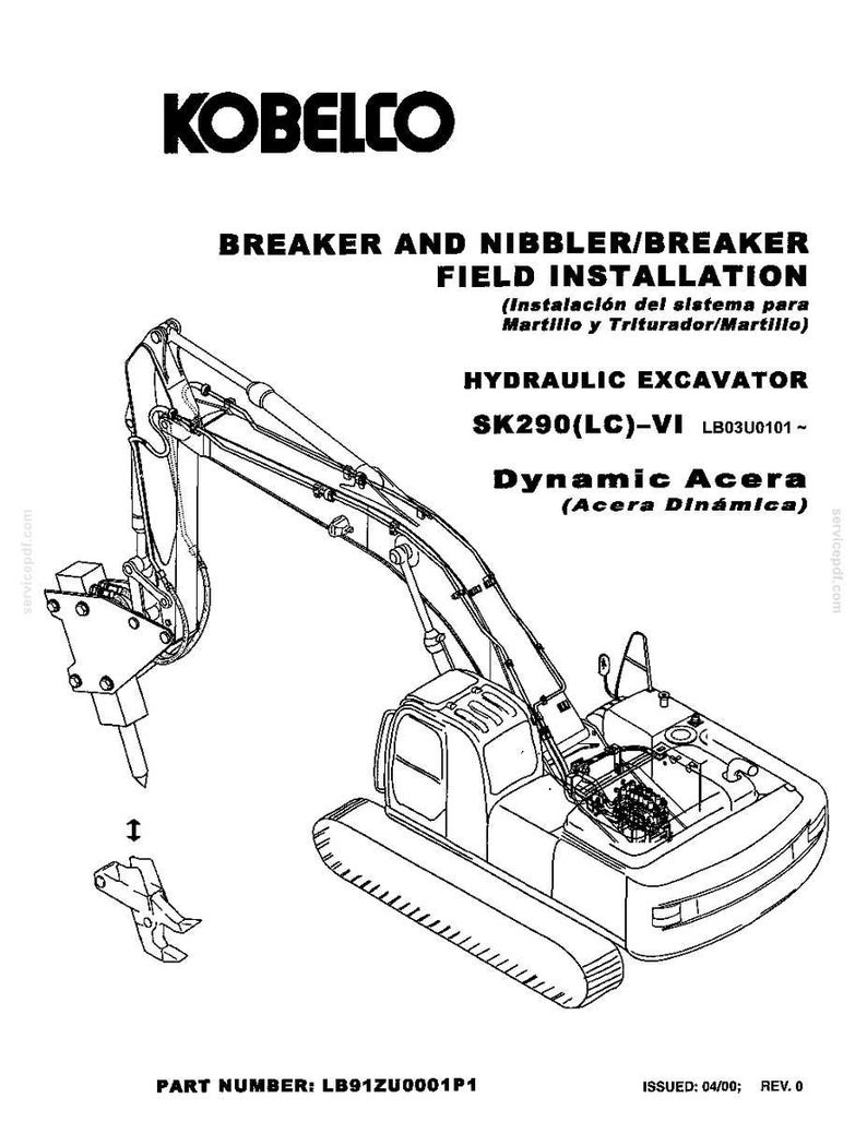 Kobelco SK290LC SK330LC Hydraulic Excavator Service Repair Workshop Manual | Instant PDF Download image 11