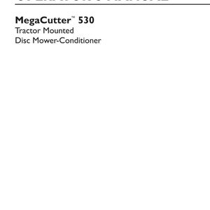 New Holland MegaCutter 530 Tractor Mounted Disc Mower-Conditioner Operator Owners Operation Manual | Instant PDF Download image 3