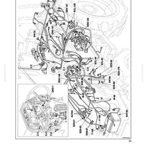 May include: A detailed wiring diagram for an electrical system, featuring numerous wires, connectors, and labeled components. The diagram includes text such as "SECTION 55 - ELECTRICAL SYSTEM - CHAPTER 6" and "WIRING DIAGRAMS 12 THROUGH 15".
