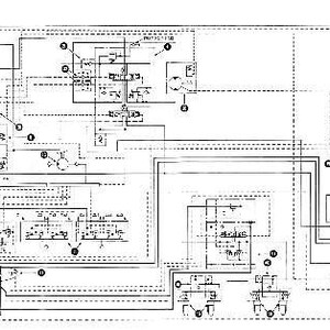 May include: A detailed black and white technical diagram, likely an electrical schematic or circuit board layout. The image is filled with lines, symbols, and annotations, suggesting a complex system. The overall aesthetic is precise and technical.