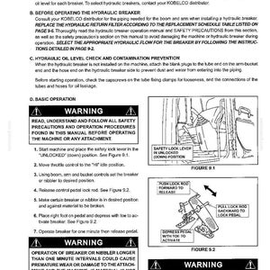 Kobelco SK200SRLC Hydraulic Excavator Operator Owners Operation Manual | Instant PDF Download image 9
