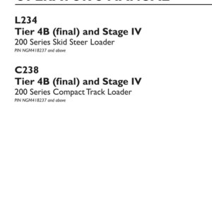 New Holland L234, L234, C238, C238 Stage Iv Loader Operator Owners Operation Manual | Instant Pdf Download image 3