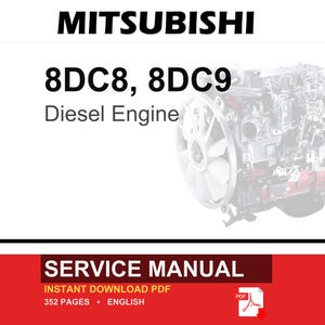 Mitsubishi 8dc8, 8DC9 DC Diesel Engine Service Repair Workshop Manual | Instant PDF Download image 1