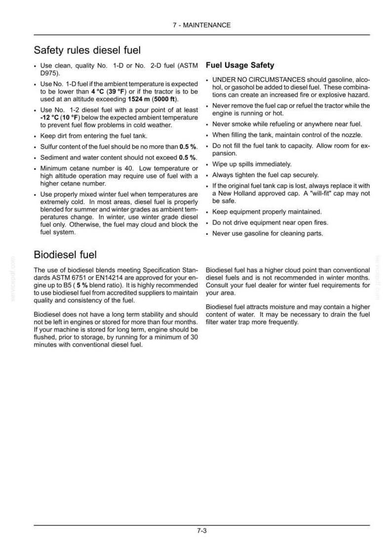Manual de operación y mantenimiento del tractor compacto New Holland Boomer 41 y 47 / Descarga instantánea en PDF imagen 8