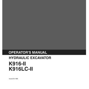 Kobelco K916-Ii, K916LC-II Hydraulic Excavator Operator Owners Operation Manual | Instant PDF Download image 2