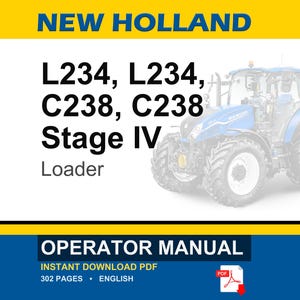 New Holland L234, L234, C238, C238 Stage Iv Loader Operator Owners Operation Manual | Instant Pdf Download image 1