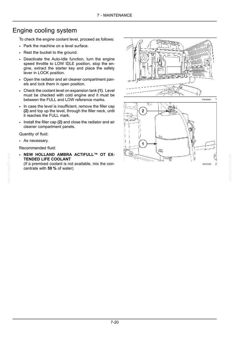 Manual de operación y mantenimiento de la excavadora de ruedas New Holland WE210B / Descarga instantánea en PDF imagen 8