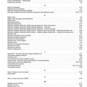 May include: A black and white index page from a technical manual, listing topics from Organic Acid Technology coolant to Windshield wiper and washer controls, organized alphabetically with corresponding page numbers on the right side.