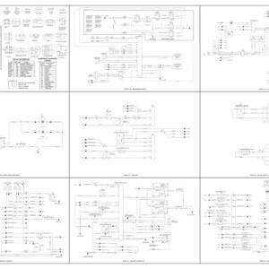 May include: A technical diagram of a FR Series Forage Harvester, showing electrical schematics and wiring diagrams. The image is a grid of diagrams with text and symbols, all in black and white.