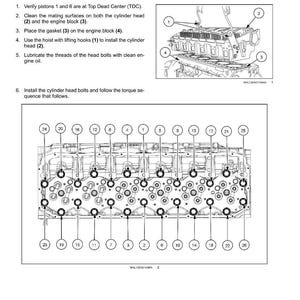 Puede incluir: Diagrama de instalaci&oacute;n de la culata, con pasos numerados y componentes etiquetados. Incluye una ilustraci&oacute;n detallada de la culata y el bloque motor, con llamadas para cada pieza. El texto proporciona instrucciones de instalaci&oacute;n.