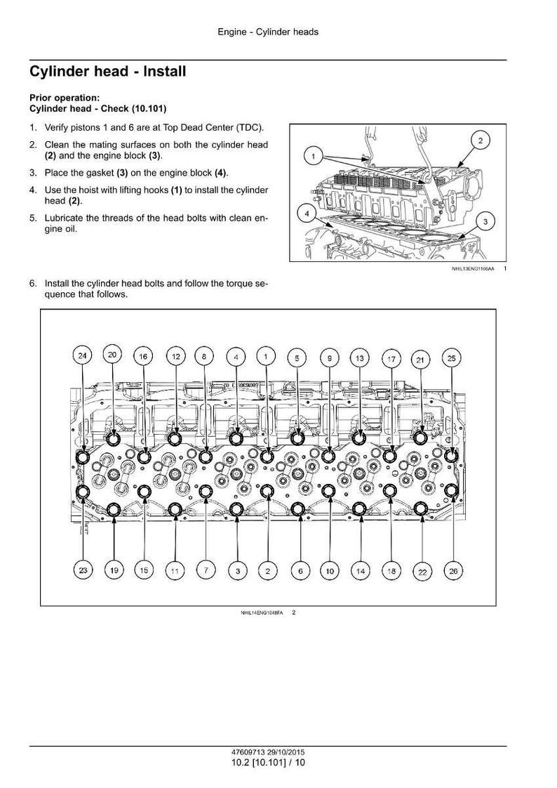 Puede incluir: Diagrama de instalaci&oacute;n de la culata, con pasos numerados y componentes etiquetados. Incluye una ilustraci&oacute;n detallada de la culata y el bloque motor, con llamadas para cada pieza. El texto proporciona instrucciones de instalaci&oacute;n.