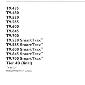 New Holland T9.435, T9.480, T9.530, T9.565, T9.600, T9.645, T9.700 SmartTrax Tier 4B (final) Tractor Operator Owners Manual | Pdf Download image 3