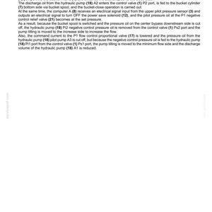 May include: Diagram of a negative control circuit for a hydraulic system, detailing bucket close and power save solenoid off functions. Includes text and component labels for technical reference. The document is dated June 23, 2016.