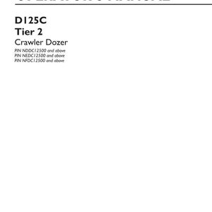 May include: An operator's manual for a New Holland Construction D125C Tier 2 Crawler Dozer. The white cover features black text including PIN numbers, part number 47713483, 2nd edition English, April 2015, and the New Holland Construction logo.