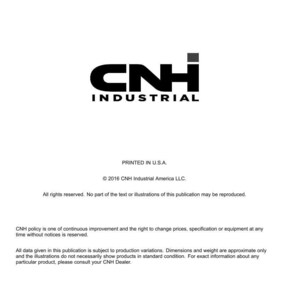 May include: A white document with the black text "CNH INDUSTRIAL" and the CNH Industrial logo. The document includes the address of CNH Industrial America in New Holland, Pennsylvania, and other text.