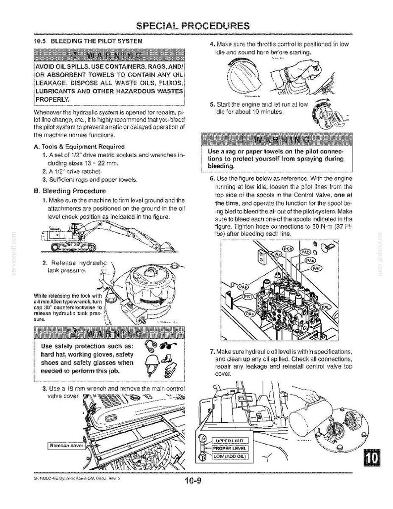 Kobelco SK480LC-6E Hydraulic Excavator Operator Owners Operation Manual | Instant PDF Download image 10