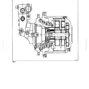 May include: A detailed technical illustration of a travel gearbox, rendered in black and white. The diagram shows the internal components and structure of the gearbox, with labels and annotations. The text "TRAVEL GEARBOX" is at the top.