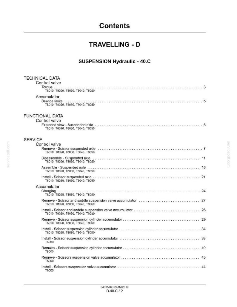 New Holland T8010, T8020, T8030, T8040, T8050 Tractor Service Repair Workshop Manual | Instant Pdf Download | Market: North America image 10