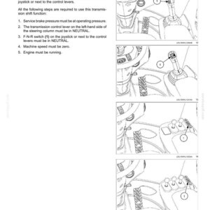Puede incluir: Una p&aacute;gina de manual t&eacute;cnico titulada 3-CONTROLS AND INSTRUMENTS que detalla el interruptor auxiliar F-N-R. Incluye cinco pasos operativos numerados y cuatro dibujos lineales en blanco y negro que muestran la ubicaci&oacute;n del interruptor.