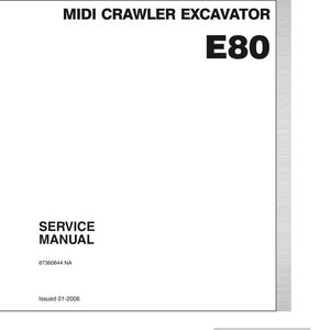 New Holland E80 Midi Crawler Excavator Service Repair Workshop Manual | Instant PDF Download image 3