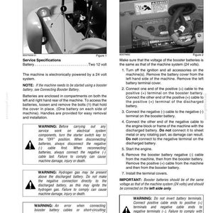 Puede incluir: Una p&aacute;gina de manual con instrucciones sobre el mantenimiento de la bater&iacute;a y las conexiones de la bater&iacute;a de refuerzo. Incluye diagramas, advertencias de seguridad y pasos para las conexiones correctas de los terminales para un sistema de 24 voltios.
