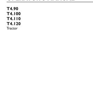 New Holland T4.90, T4.100, T4.110, T4.120 Tractor Operator Owners Operation Manual | Instant Pdf Download image 3