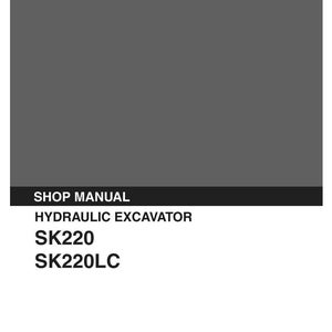Kobelco SK220, SK220LC Hydraulische graafmachine Service Reparatie Werkplaatshandboek | Directe pdf-download afbeelding 3