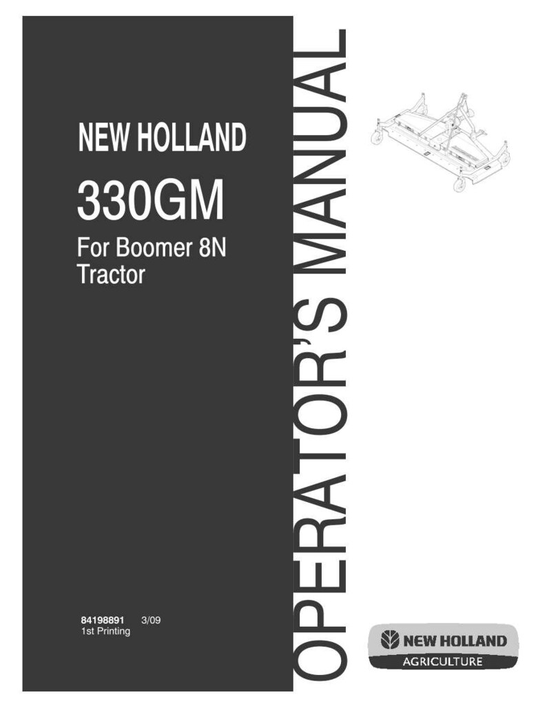 New Holland 330GM Tractor Operator Owners Operation Manual | Instant PDF Download image 3