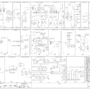 May include: A detailed technical diagram, likely an electrical schematic, with numerous interconnected symbols and lines. The diagram is printed in black and white on a large sheet of paper, with text at the bottom.