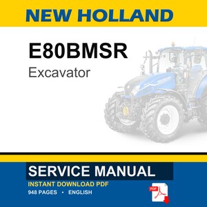 New Holland E80BMSR Excavator Service Repair Workshop Manual | Instant PDF Download image 1