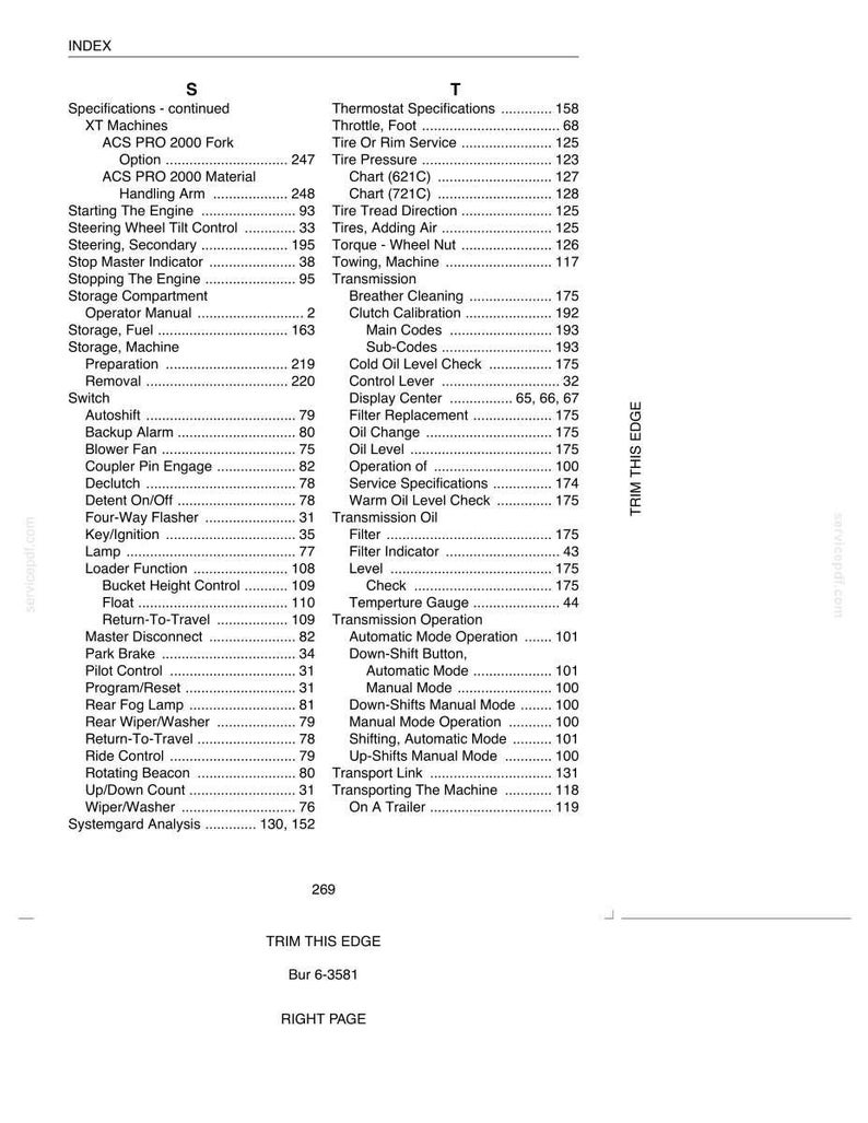 May include: A page from a manual with an index of terms and specifications, including "Transmission Oil", "Filter", and "Automatic Mode Operation". The text is black on a white background.