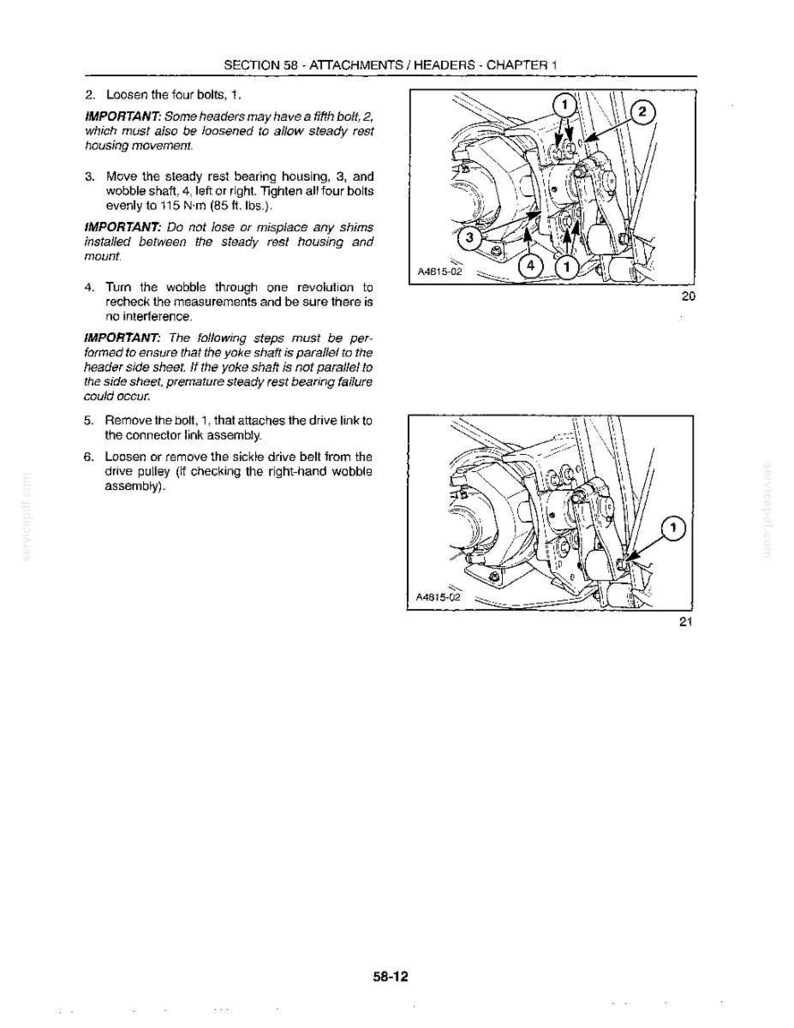New Holland 2212, 2214, 2216, 2218, 2322, 2324, 2326, 2328 Windrow Forage Header Service Repair Workshop Manual | Instant PDF Download image 5