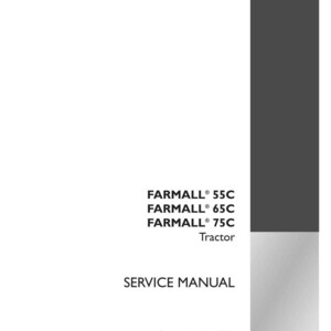 May include: A white service manual for Farmall 55C, 65C, and 75C tractors. The cover features the tractor models, the words "Service Manual," and the Case IH Agriculture logo. Part number 84419878A, English, October 2011.
