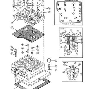 May include: An exploded diagram of mechanical components, including bolts, plates, and a valve body. The diagram includes inset details for valve cover bolt torquing sequence. The text "Figure 12" is at the bottom.