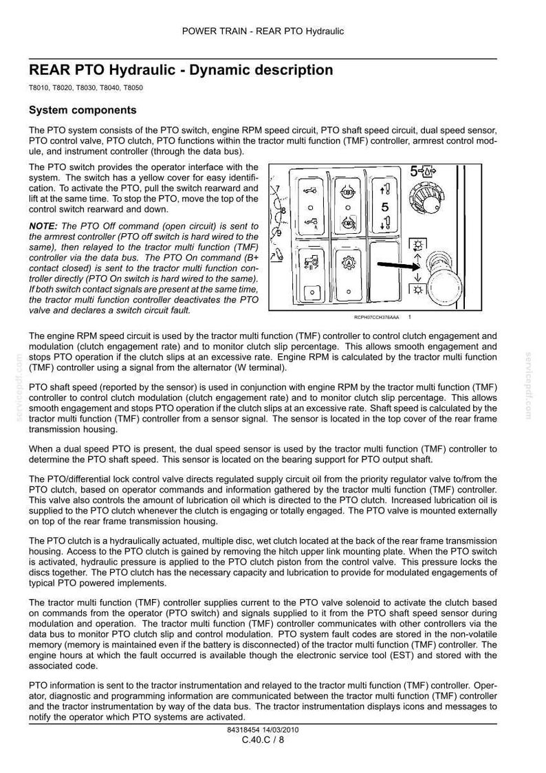 New Holland T8010, T8020, T8030, T8040, T8050 Tractor Service Repair Workshop Manual | Instant Pdf Download image 8
