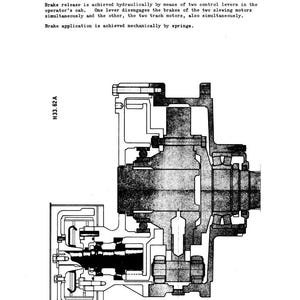 May include: Technical diagram of a mechanical component, featuring detailed cross-sectional views. The diagram includes labels and annotations, with the text "H33.62 A" and descriptive text about the brake system. The image is in black and white.