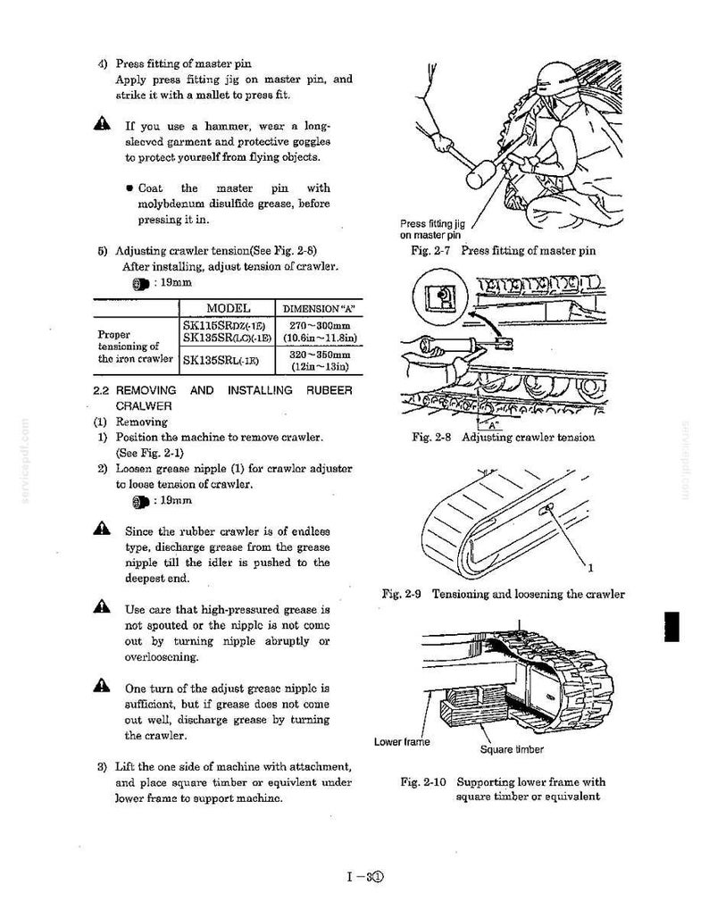 Kobelco Sk115srdz-1e, Sk135sr-1e, Sk135srlc-1e, SK135SRL-1E Hydraulische Bagger Service Reparatur Werkstatt-Handbuch | Sofort PDF Download Bild 10
