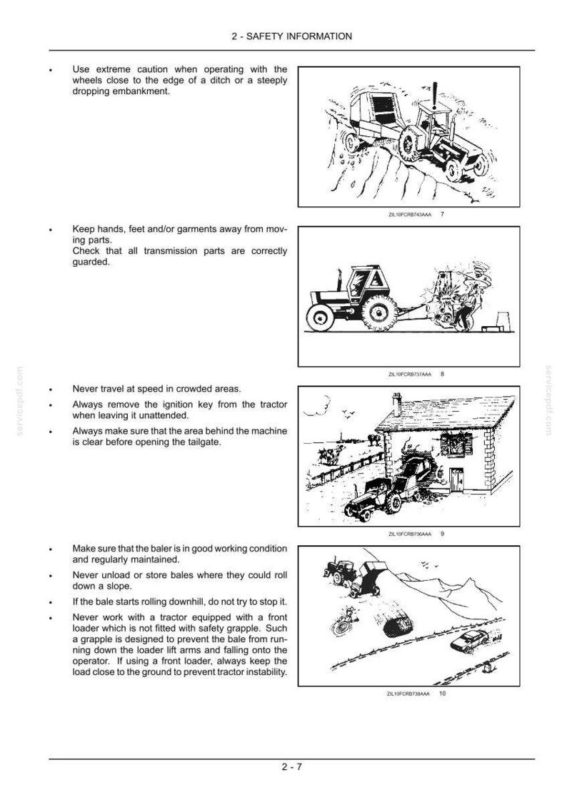 Case RB344 Ensilage Pack Bruksanvisning PDF Ladda ner bild 4