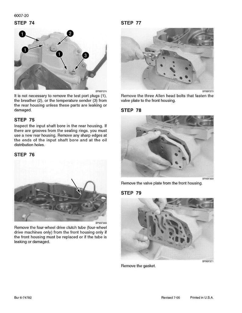 May include: A series of instructional images detailing automotive repair steps. The images show close-ups of engine components, including bolts, tubes, and valve plates. Text instructions accompany each step, guiding the user through the process.