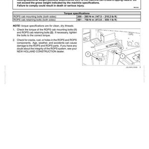 New Holland W270D, W300D Tier 2 Wheel Loader Operator Owners Operation Manual | Instant PDF Download image 9