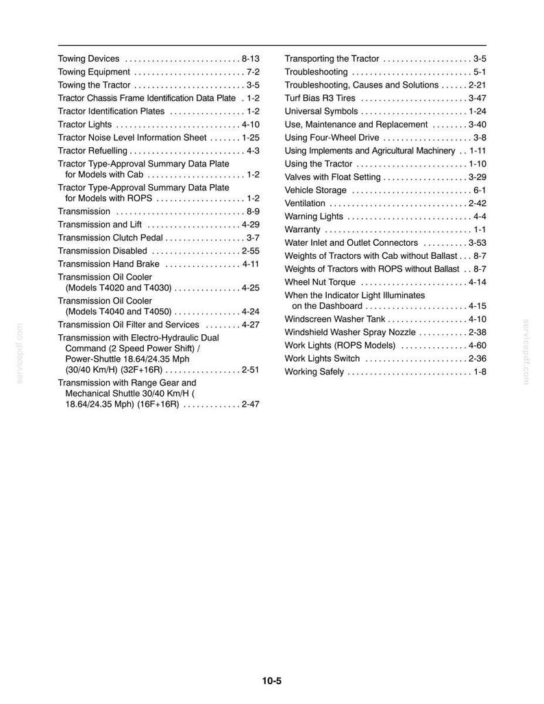 New Holland T4020, T4030, T4040, T4050 Deluxe, SuperSteer Tractor Operator Owners Operation Manual | Instant Pdf Download image 11