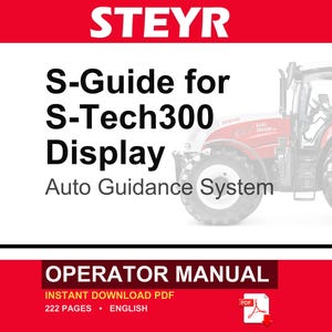 Steyr S-Guide Autoguidance System for the S-Tech300 Display Operator Owners Operation Manual | Instant PDF Download image 1