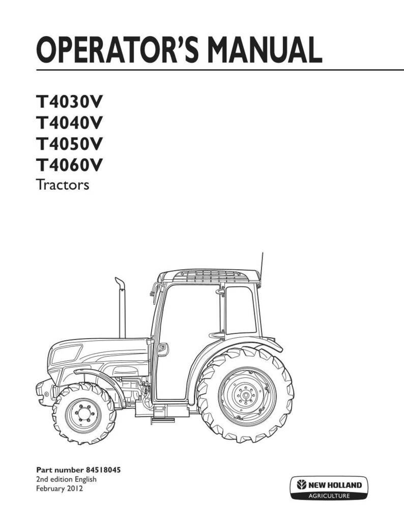 New Holland T4030v, T4040v, T4050V, T4060V Tractor Operator Owners Operation Manual | Instant PDF Download image 3