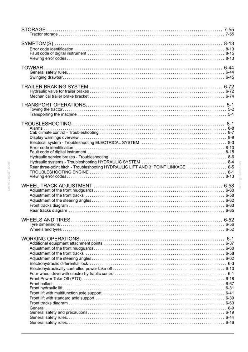 Manual de operación y mantenimiento para tractores New Holland T4.75, T4.85, T4.95, T4.105 y T4.115 / Descarga instantánea en PDF imagen 11