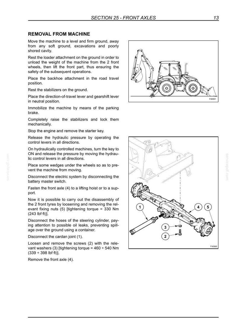 New Holland B90b, B95b, B95blr, B95btc, B110B, B115B Backhoe Loader Service Repair Workshop Manual | Instant PDF Download image 6