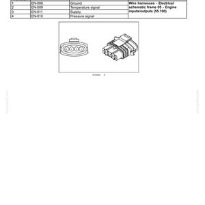 Puede incluir: Diagrama de un sensor de presi&oacute;n de aceite, Conector X-9004, con n&uacute;meros de pin, n&uacute;meros de cable, referencias de circuito e informaci&oacute;n del marco esquem&aacute;tico el&eacute;ctrico. Incluye dos ilustraciones del sensor.