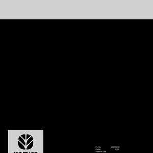 Pu&ograve; includere: Immagine in bianco e nero con il logo New Holland Construction, un design a foglie stilizzato e il nome dell'azienda. L'immagine include anche il testo che indica il numero di parte e che &egrave; stata stampata negli Stati Uniti.
