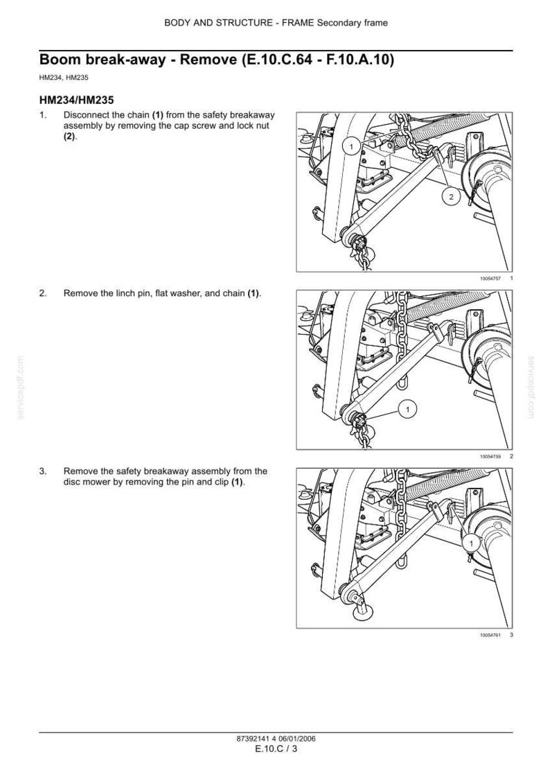 New Holland Hm234, HM235, HM236 Disc Mower Service Repair Workshop Manual | Instant PDF Download image 8